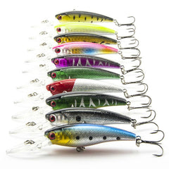 Lot 10 pcs Fishing Lure Deep swim hard bait fish 9CM 8G artificial baits minnow fishing wobbler japan pesca